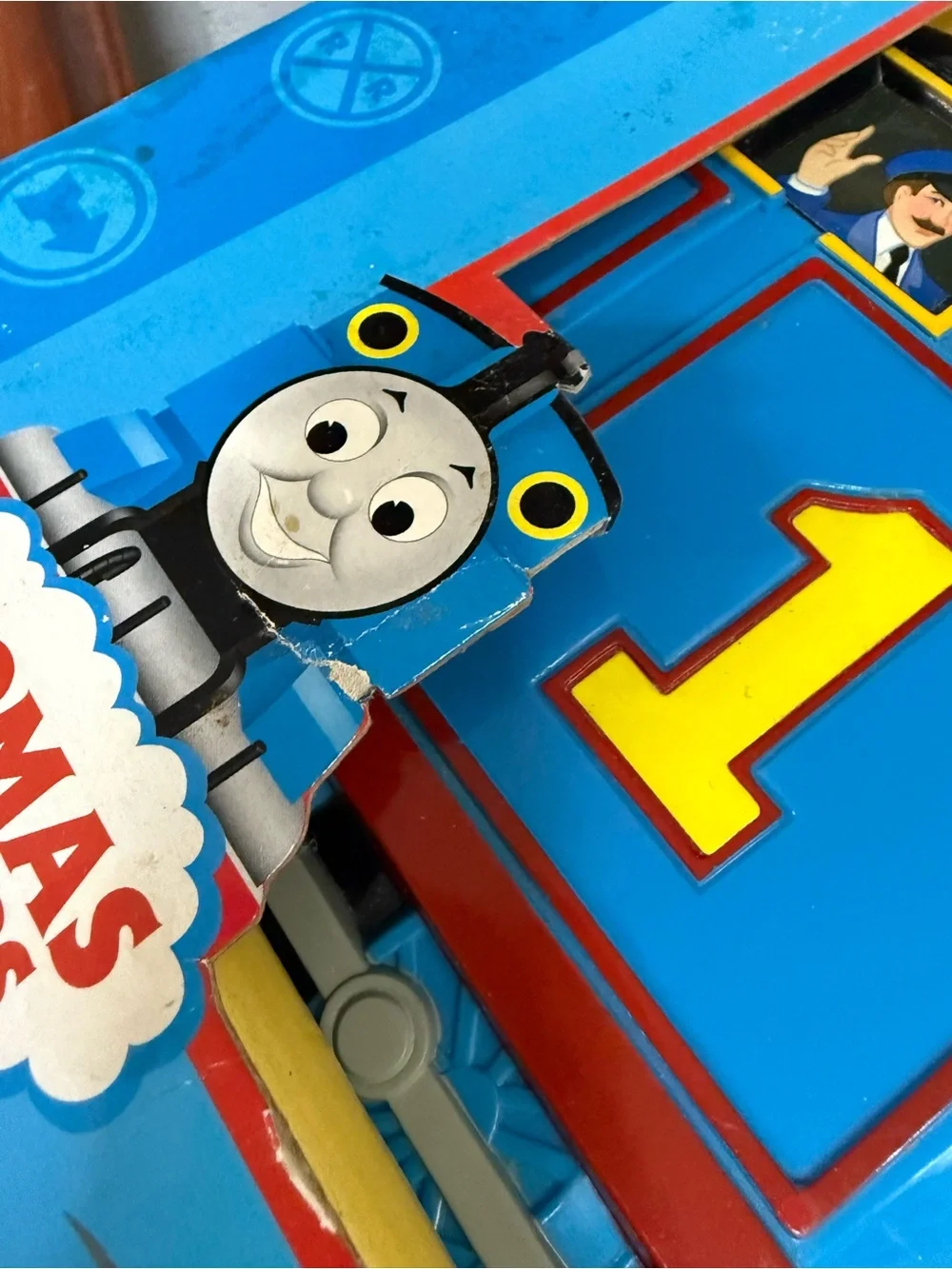 Thomas & Friends Blue & Red No. 1 Engine Playset with Yellow Accents